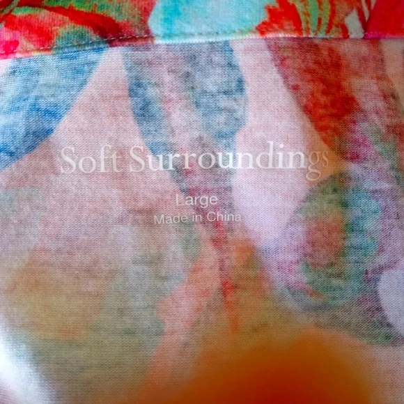 Soft Surroundings Le Jardin Faux Wrap Maxi Dress | L - Picture 8 of 8